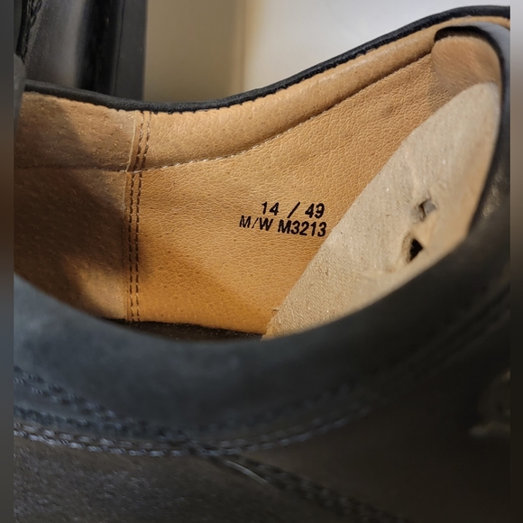 Men's Born Prophet Black Leather Lace-Up Oxford Dress Shoes - 14 - Picture 6 of 10